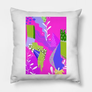 Pink Abstract Art Pillow