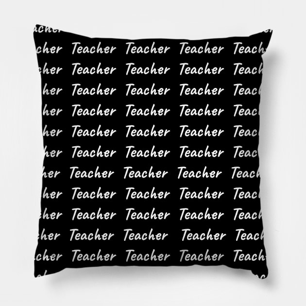 Teacher Repeating Pattern Pillow by DesignIndex