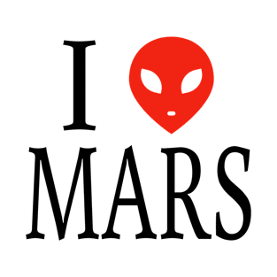 Alien Head I Love Mars Colonize Occupy Mars T-Shirt T-Shirt