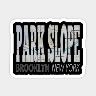 Fun Cool Park Slope Brooklyn New York with Subway Map Magnet