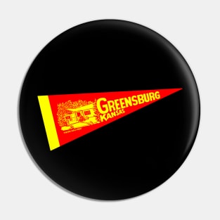 Greensburg Kansas - Big Well pennant Pin