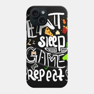 eat sleep game repeat Phone Case