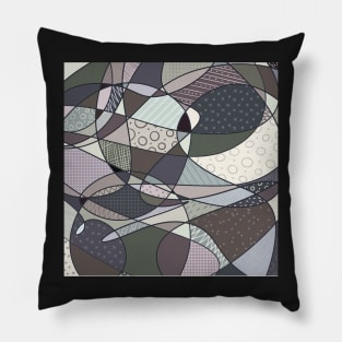 Abstract doodle neutral colors Pillow