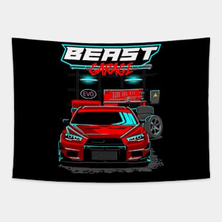 BEAST GARAGE - EVO X Tapestry