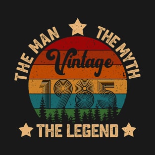 Father's Day Shirt Vintage 1985 The Men Myth Legend 35th Birthday Gift T-Shirt