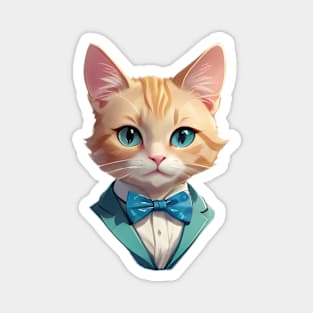 Fancy Cat with Bowtie no.7 Magnet