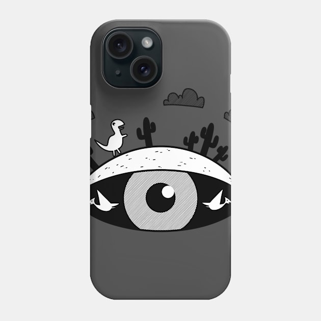 Eye - Chrome Dino Phone Case by Esbeherel