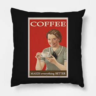 Coffee - Retro Advertising Pillow