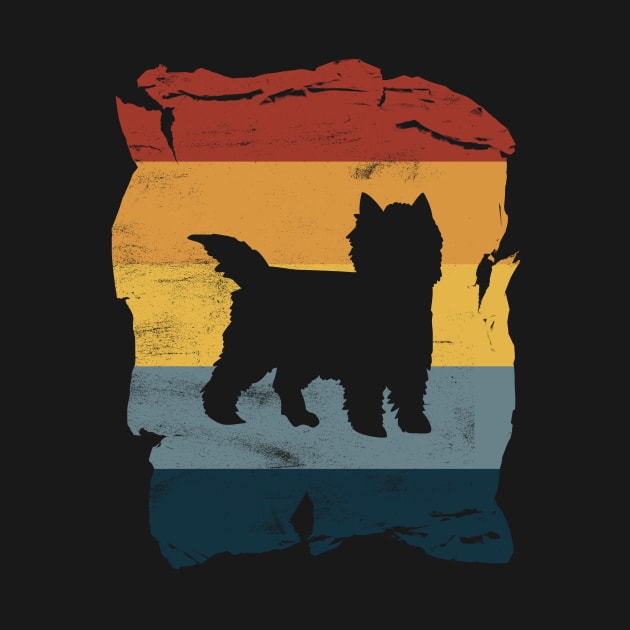 Cairn Terrier Distressed Vintage Retro Silhouette by DoggyStyles