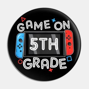 Gamer Back To School Funny Game On 5th Grade Pin