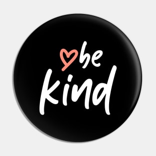 Be Kind Love Heart (White) Pin