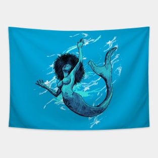 Blue Mermaid Tapestry