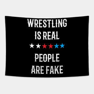 WRESTLING IS REAL Tapestry