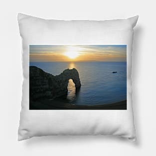 Sunset over Durdle Door Pillow