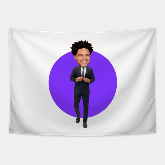 Trevor Noah Bubblehead Tapestry by throwback