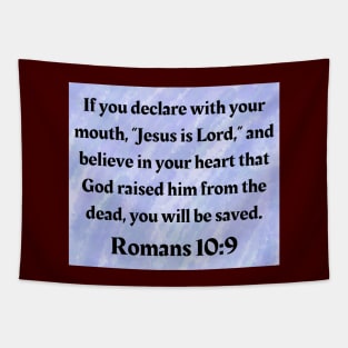 Bible Verse Romans 10:9 Tapestry