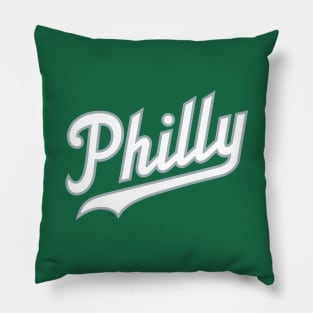 Philly Script - Green Pillow