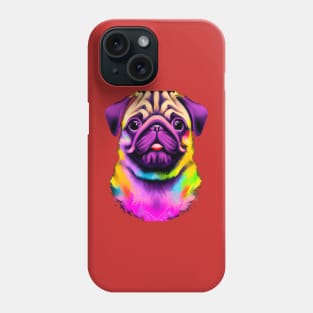 Colorful Pug Painting Art Phone Case