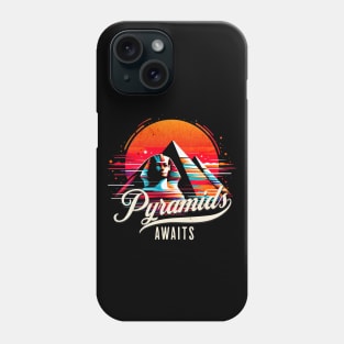 Retro Pyramids of Giza Awaits Design Phone Case