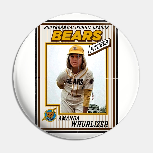 Bad News Bears Baseball Card Amanda Whurlizer Pin by Alema Art