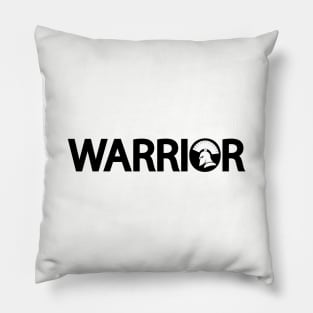 Warrior Ready For War Typography Design Pillow