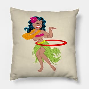 Hula Hoop Girl Pillow