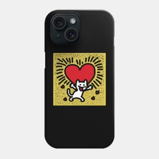 Funny Keith Haring, cat lover Phone Case