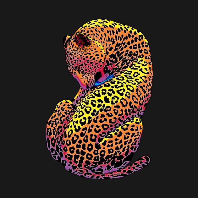 Leopard Bright Psychedelic by Meditate and Sloth