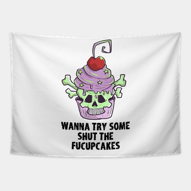 Pastel Goth Cupcake Meme Kawaii Gothic Sarcastic Eboy Egirl Tapestry by TellingTales