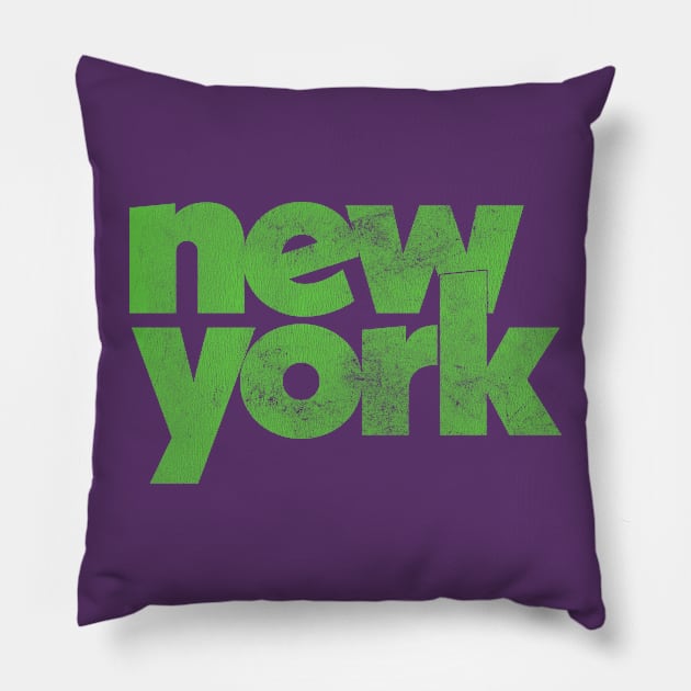 New York ///////// Retro Typography Design Pillow by DankFutura