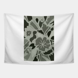 Dark green floral pattern Tapestry