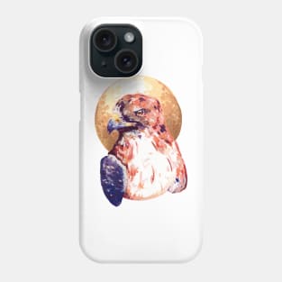 Red Tailed Hawk With Golden Sun Artwork Phone Case