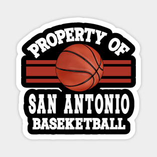 Proud Name San Antonio Graphic Property Vintage Basketball Magnet