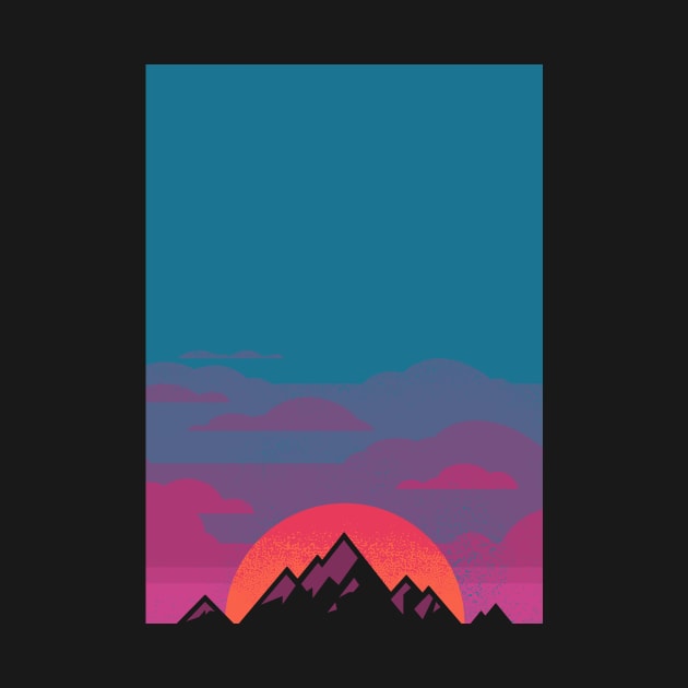 Mountain Sunset by Waynem