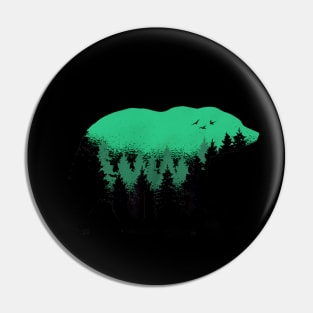 Bear Camping, Nature and Hiking with Forest Pin