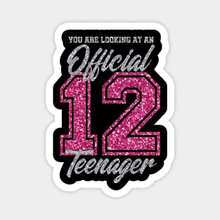 12th birthday funny Gift T-shirt for girls and boys Magnet