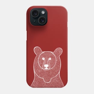 Grizzly Bear head drawing Phone Case