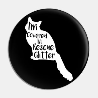 Rescue Cat Covered in Glitter Hair Pin