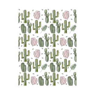 Cactus Flower pattern T-Shirt