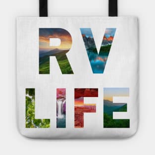 RV Life Camping Adventure Images Tote