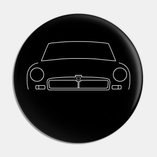 MGB classic car outline graphic (white) Pin