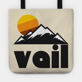 Retro Vail Colorado ))(( Tourist Souvenir Travel Design Tote