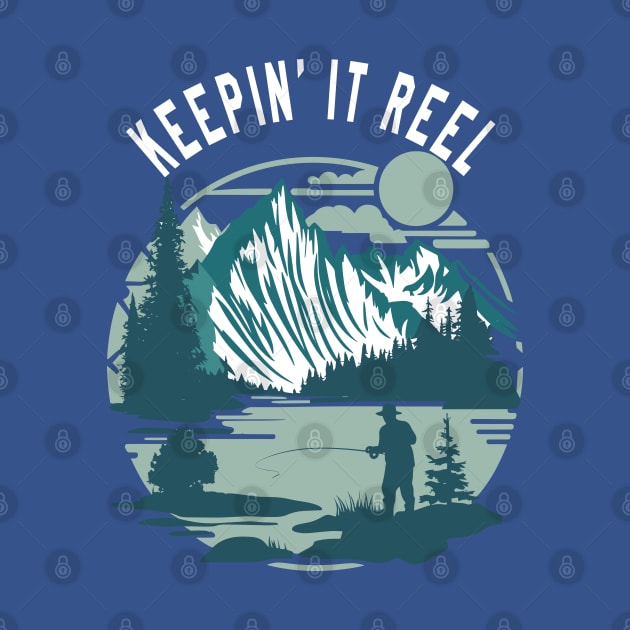 Keepin It Reel Retro Fishing Design by TF Brands