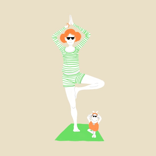 Yoga with sheep by mnutz