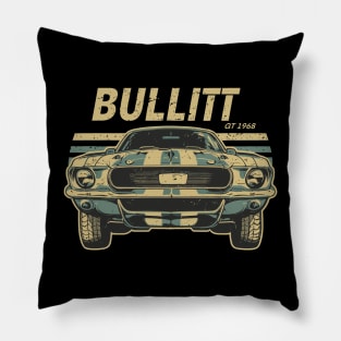 Bullitt GT 1968 Classic Car Pillow