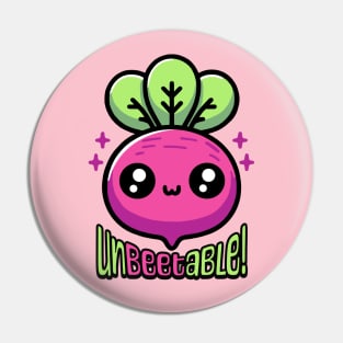 Unbeetable! Cute Beet Vegetable Pun Pin