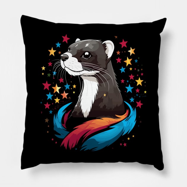 Patriotic Weasel Pillow by JH Mart