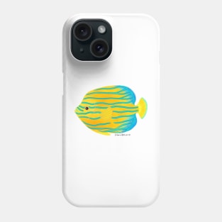 Blue Stripped Angelfish Phone Case