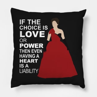 Cora - Love or Power - White Text Pillow