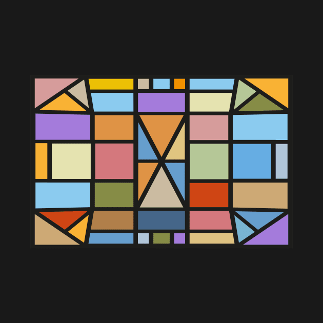 Stained Glass Mosaic Geometrical Pattern by oknoki